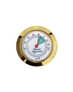 Gold Bezel Glass Face Hygrometer 