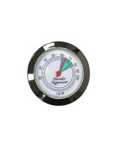 Silver Bezel Glass Face Hygrometer 